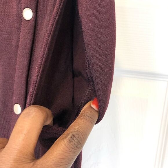 T by Alexander Wang burgundy red snap front jogger pants with pockets - Picture 4 of 16